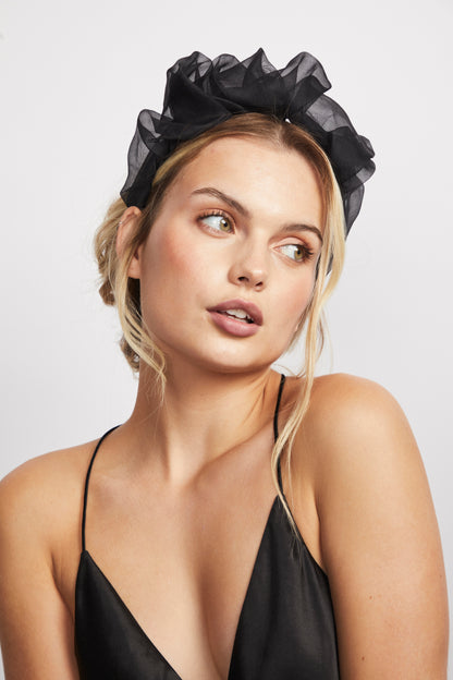 Elizabeth Headband- Black Organza