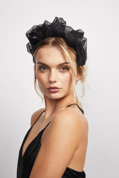 Elizabeth Headband- Black Organza