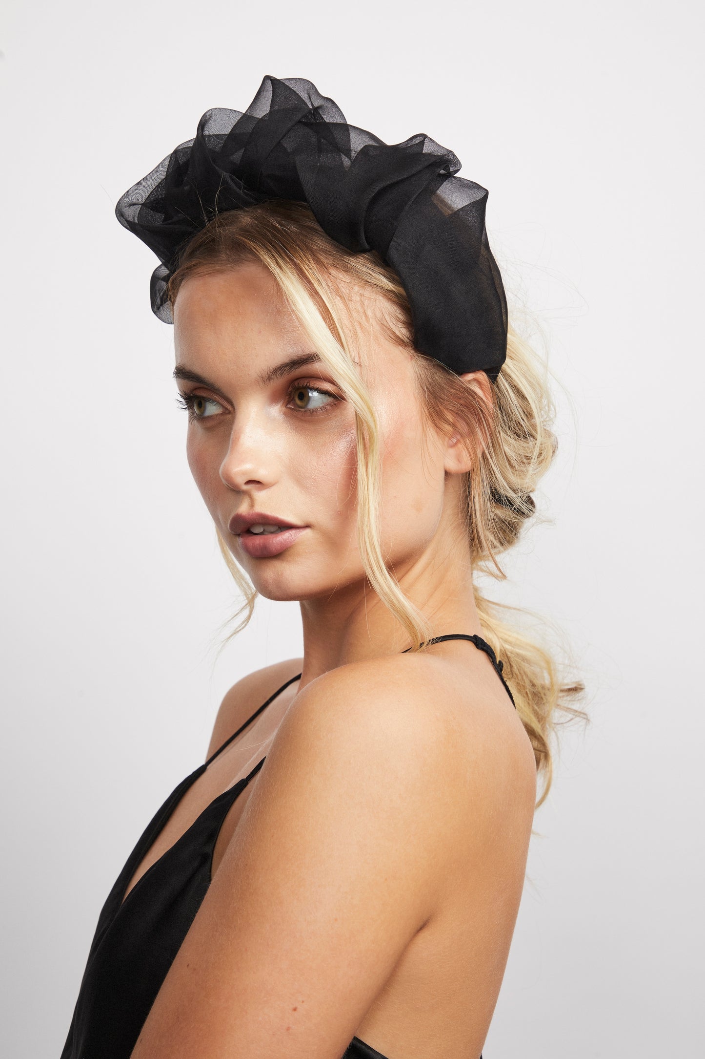 Elizabeth Headband- Black Organza