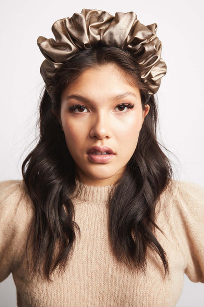 Elizabeth Headband- Metallic Faux Leather