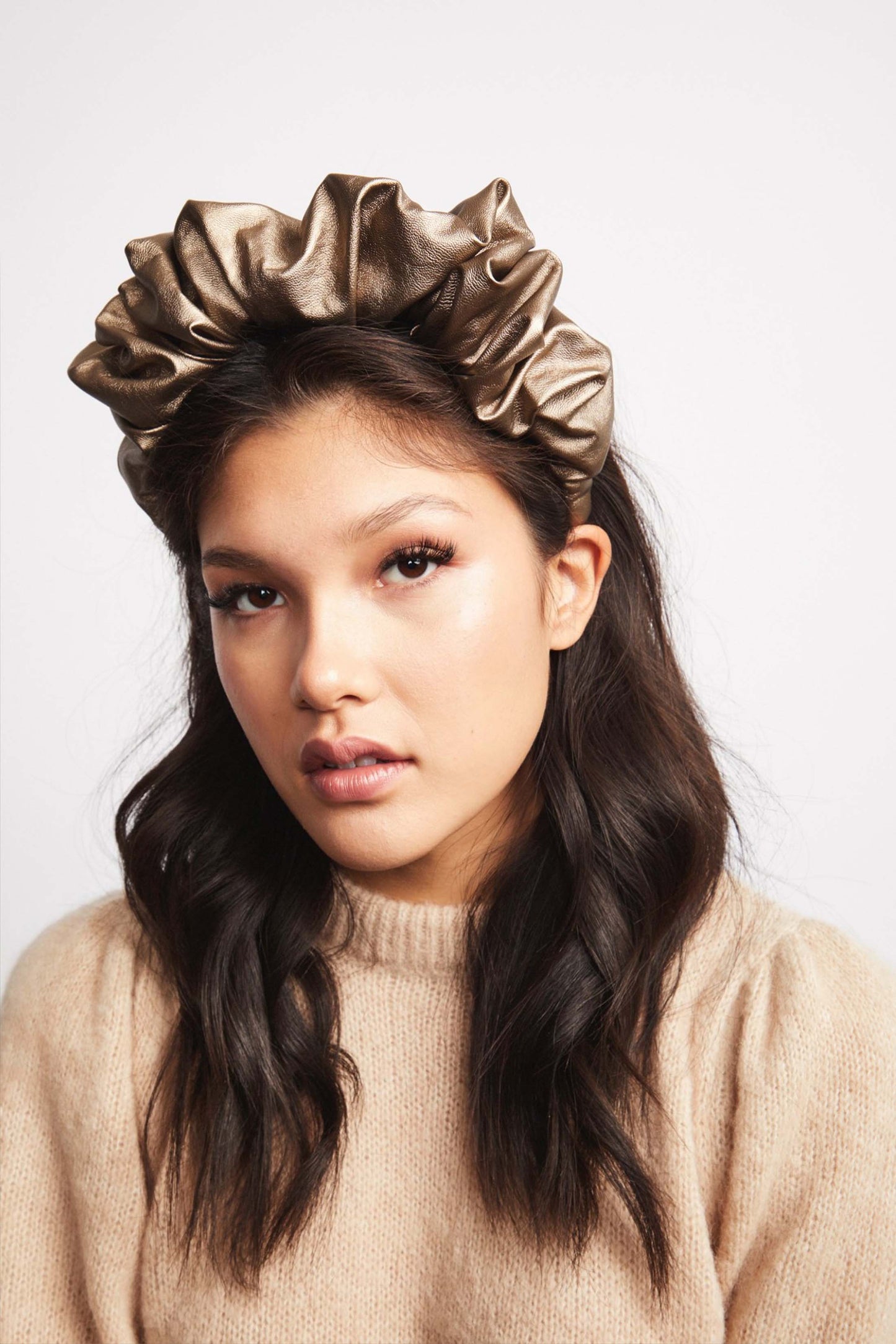 Elizabeth Headband- Metallic Faux Leather