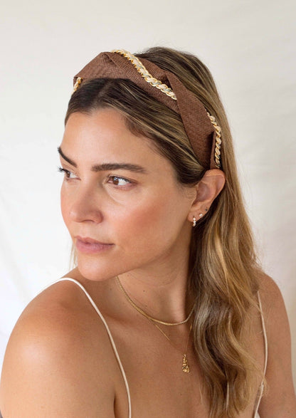 Carmela Headband- Coffee