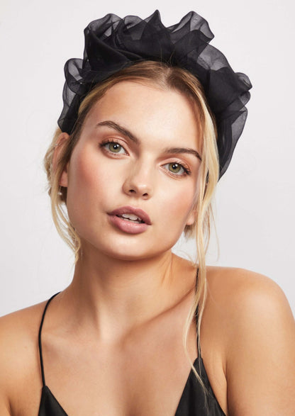 Elizabeth Headband- Black Organza