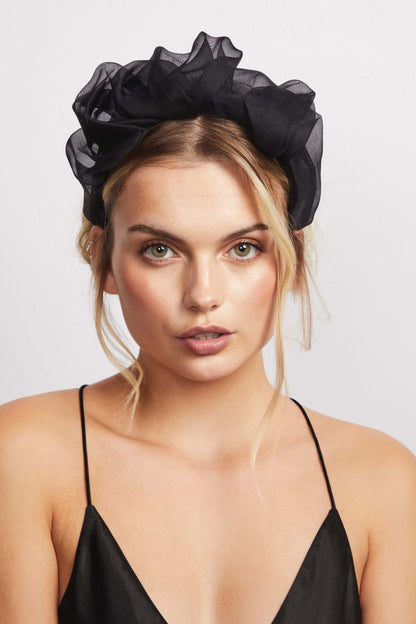 Elizabeth Headband- Black Organza