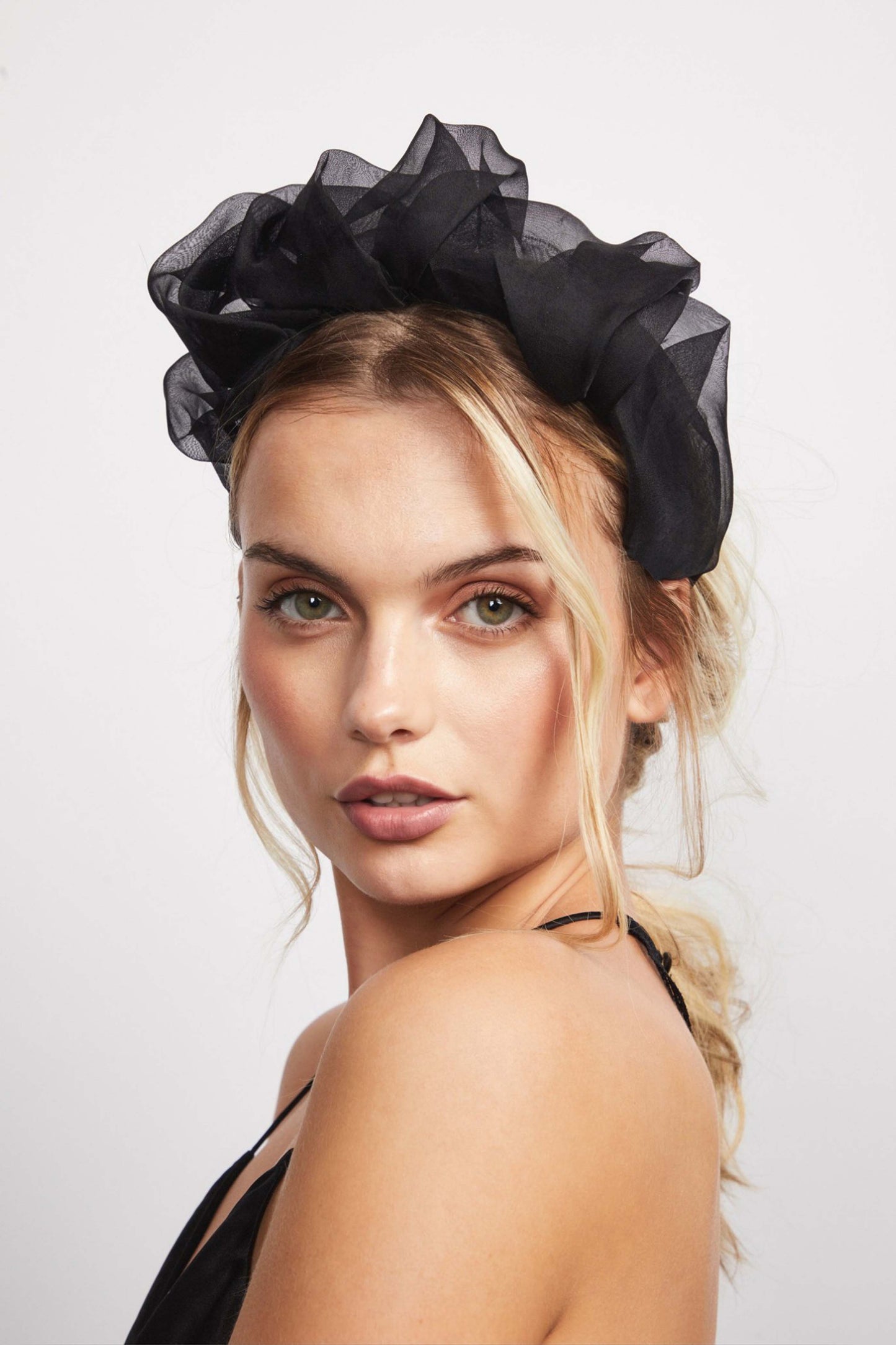 Elizabeth Headband- Black Organza